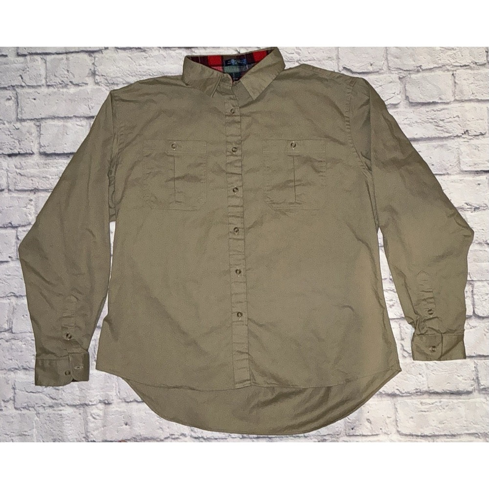 Vintage Women's Woolrich Flannel Shirt Size 16 Cotton 1960's button Down